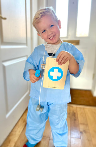 Boy in Doctor Dress Up Costume