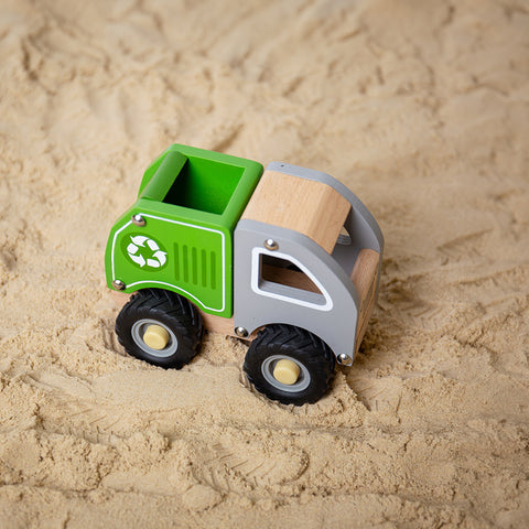 Mini green recycling truck toy