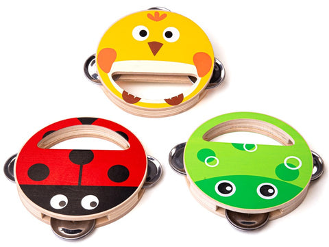 Set of three baby tambourines