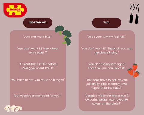 Fussy eater language swaps infographic