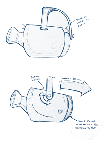 Sketch of our Silicone Watering Can