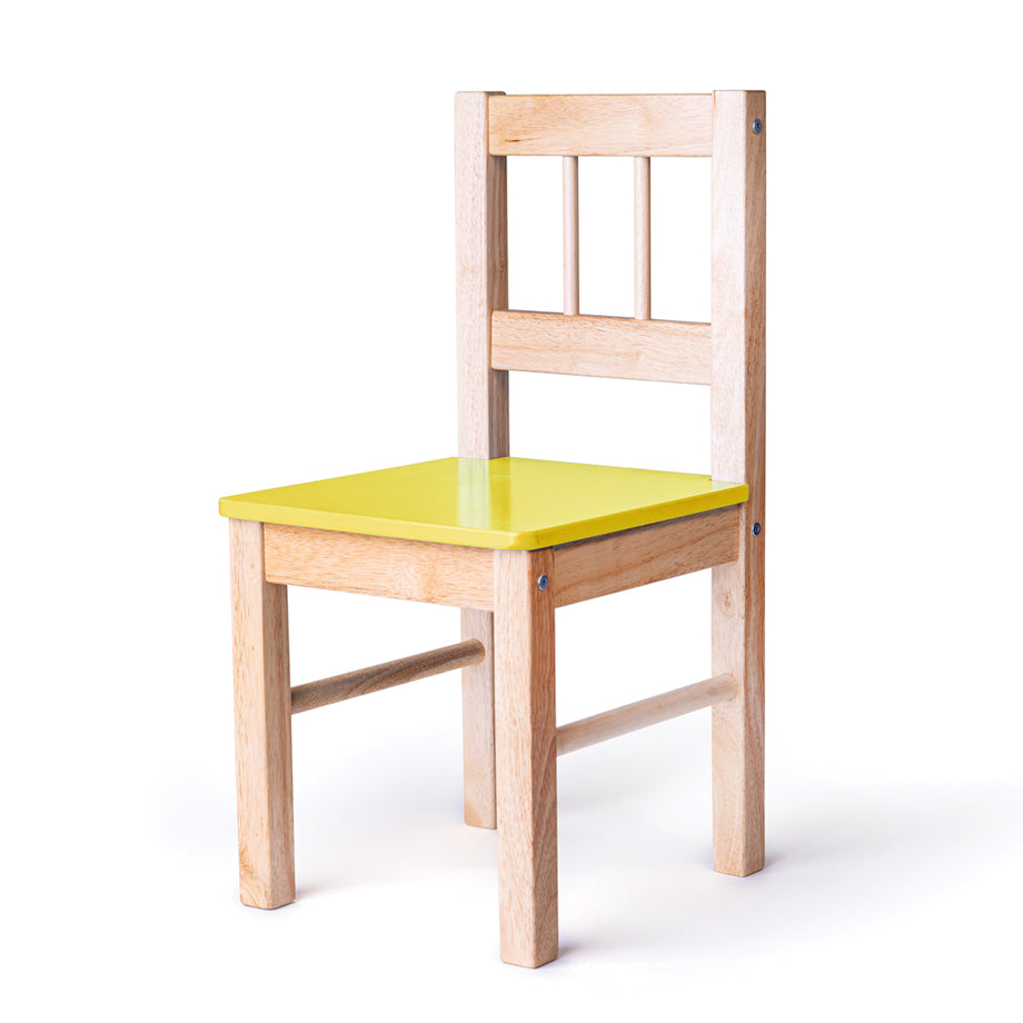 wooden childs chair with arms