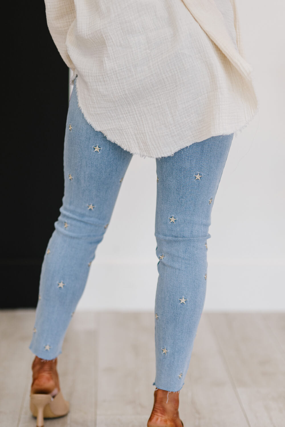 All the Stars Full Size Embroidered Skinny Jeans