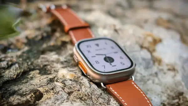 Italian Leather Strap on Apple Watch Ultra