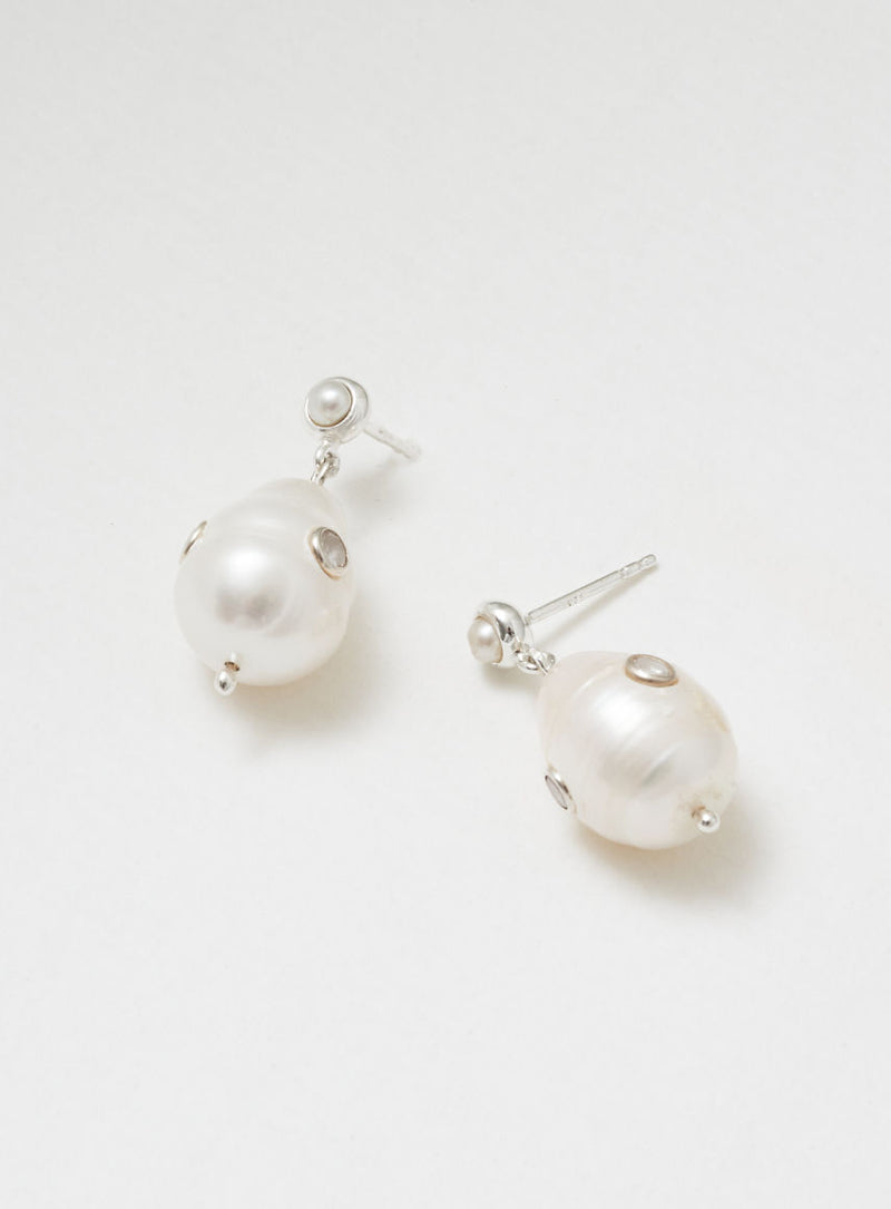 Perle på perle Øreringe Sølv