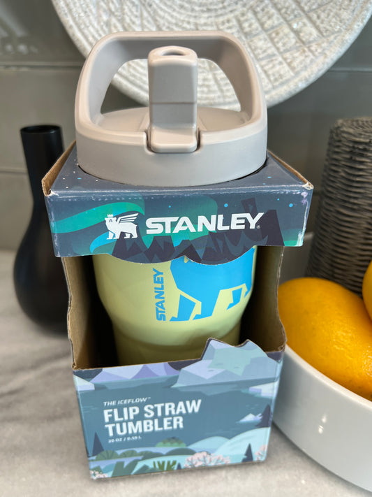 Stanley The IceFlow Flip Straw 20 oz. Tumbler, Citron