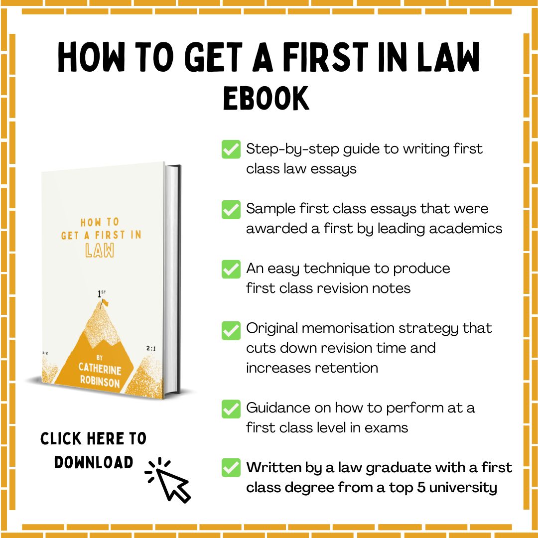 how to get a first in law