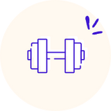 icône activité physique port de la cup ou du disc