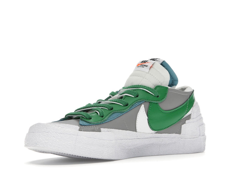 nike blazer low sacai medium grey classic green