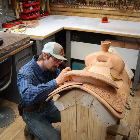 Loncey Johnson Working in his shop