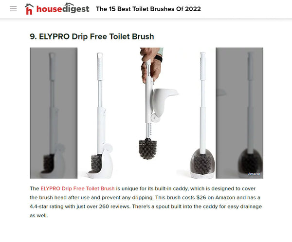 Drip free toilet toilet brush featured by House Digest