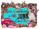 Nothing That a little Junk Can't Fix, Vintage Truck, Applique Fabric, Sew On, Material - Brooklyn Park Collections LLC