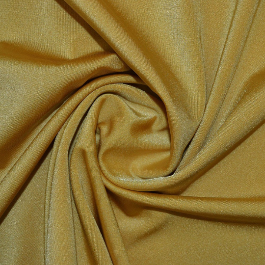 Plain Lycra Spandex Stretch Fabric Material (58") Sold by Yard Suitable for Active / Exercise Wear Gold