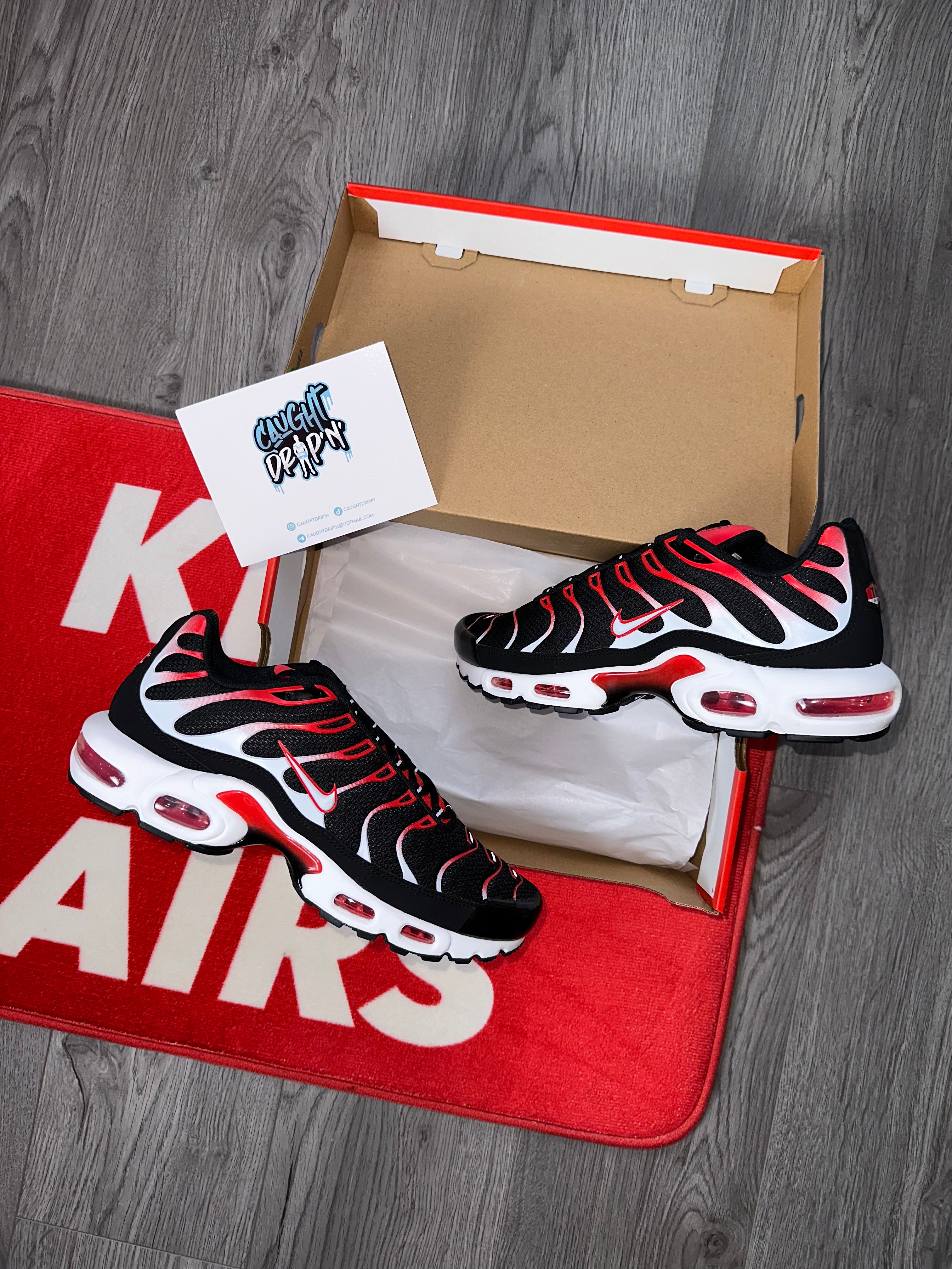 nike air max plus tn black university red