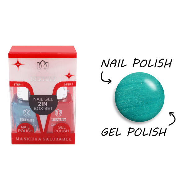 Kit de esmalte y gel de Uñas-Color verde