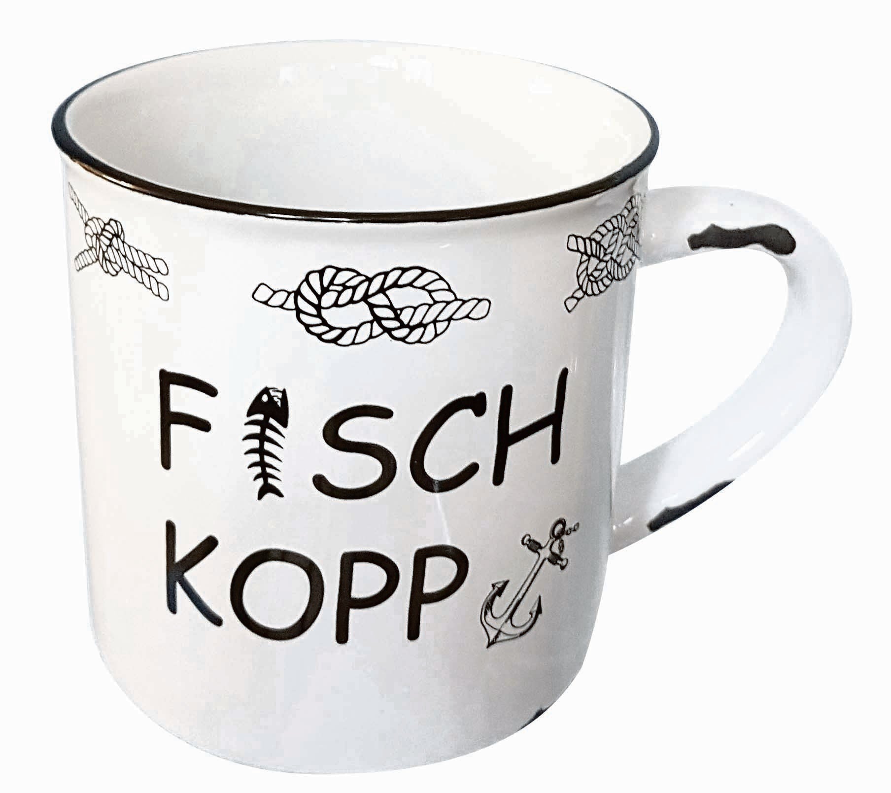 Keramik-Kaffeebecher Hamburger Fischkopp