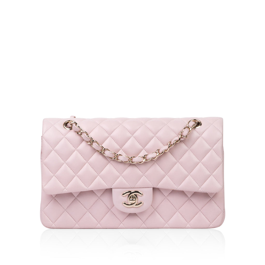 Chanel Light Pink Lambskin Classic Mini Flap Bag  Rich Diamonds