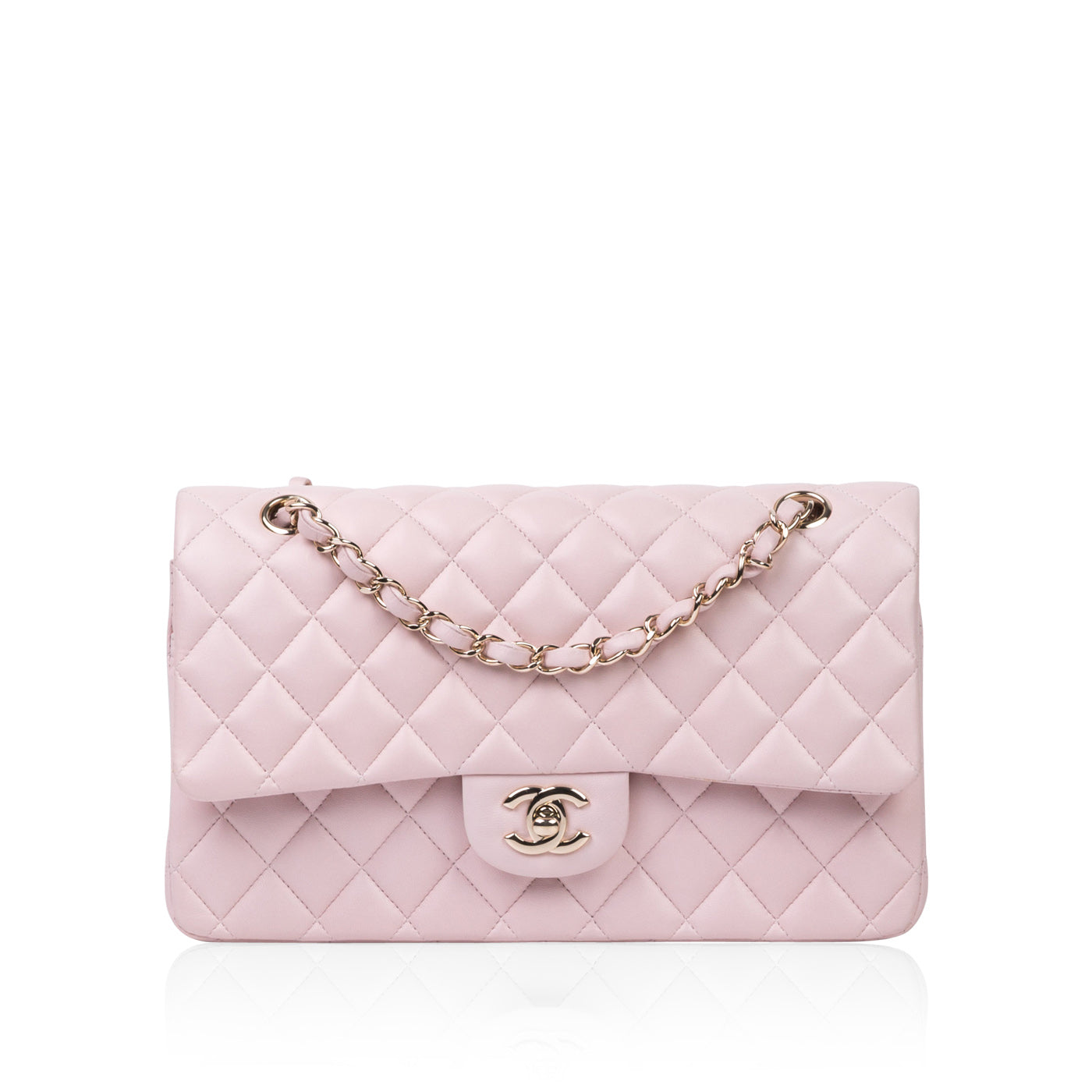 Chanel Iridescent Pink Quilted Lambskin Medium Classic Double Flap Silver  Hardware 2021 Available For Immediate Sale At Sothebys