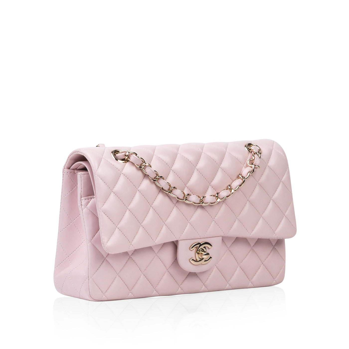 Chanel baby pink classic double flap Luxury Bags  Wallets on Carousell