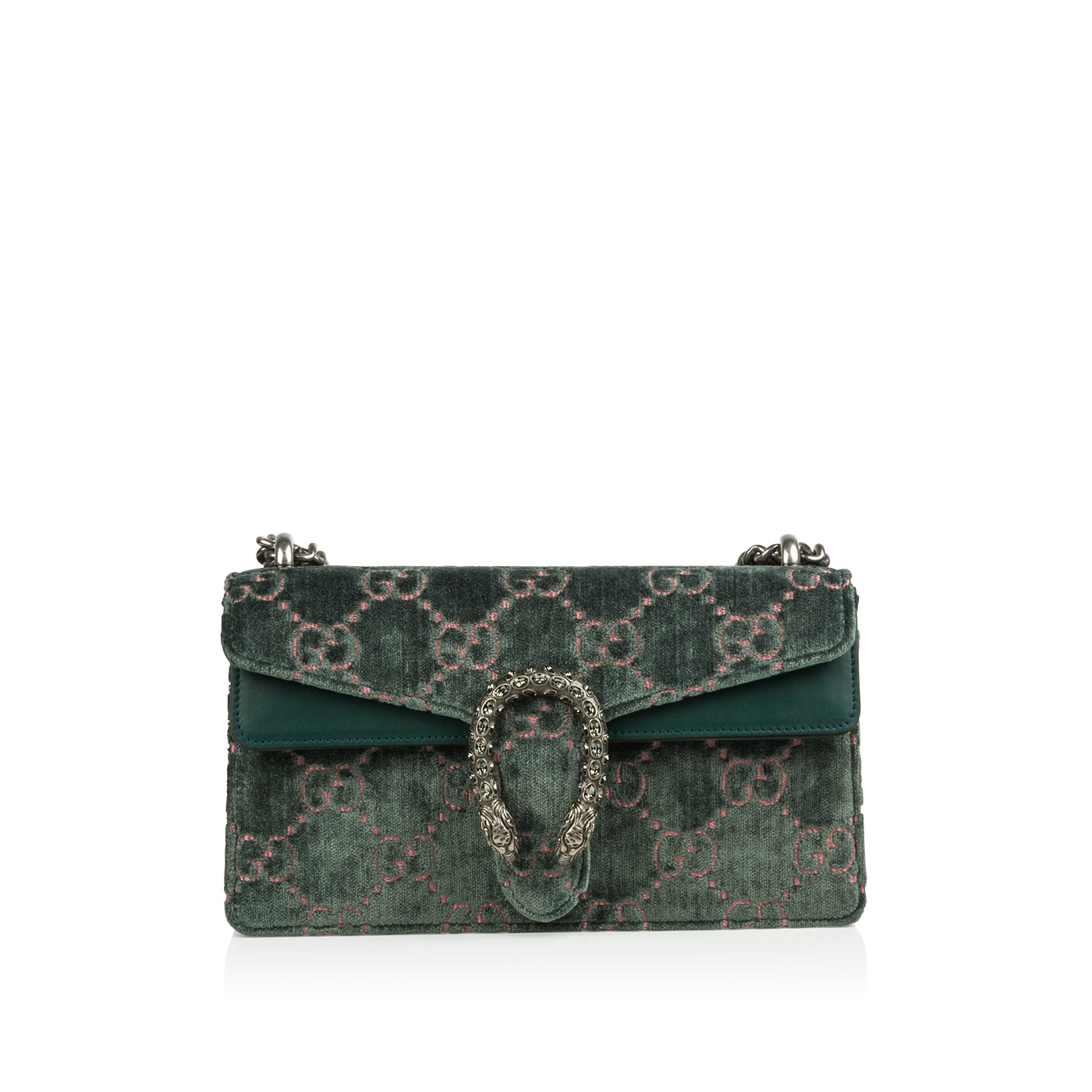 gucci green velvet bag