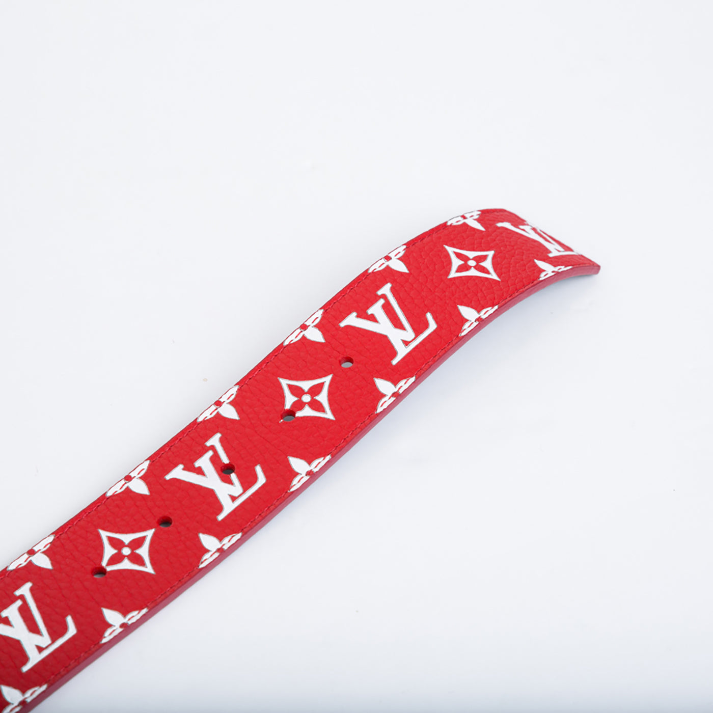 X Supreme Ultra Rare Red 100/40 Monogram Initiales Belt