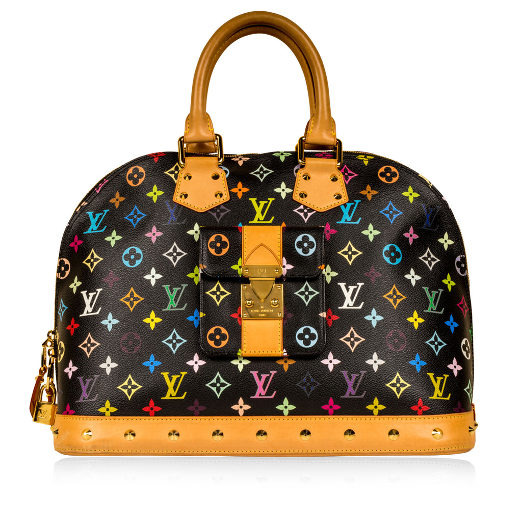 Louis Vuitton Marilyn Black Multicolor Monogram Canvas Hand Bag at 1stDibs