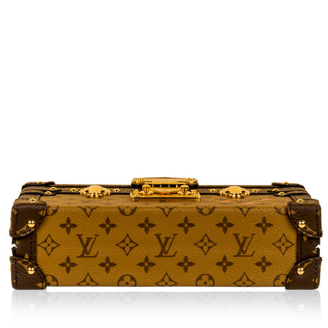 Louis Vuitton, Bags, Louis Vuitton Monogram Large Clutch Pochette Chunky  Gold Chain Bnib
