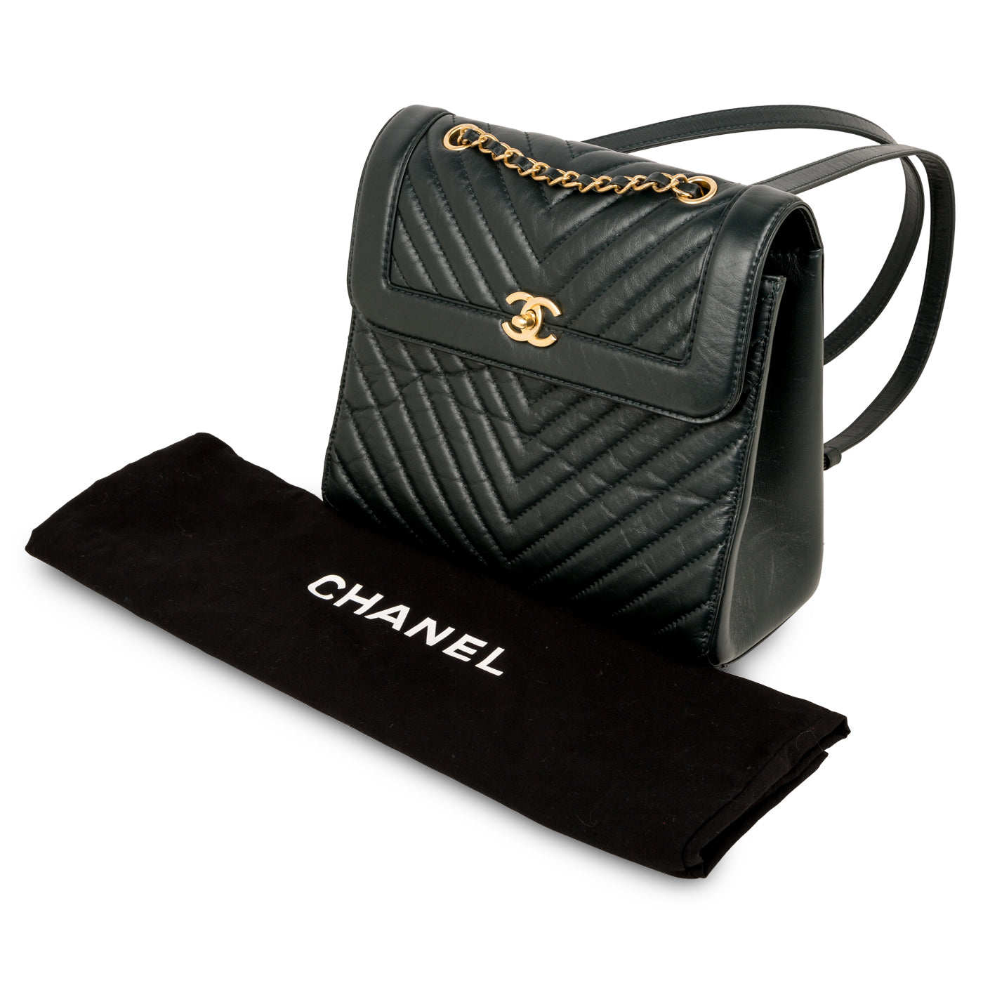 Chanel - Chevron Framed Backpack - Green | Bagista