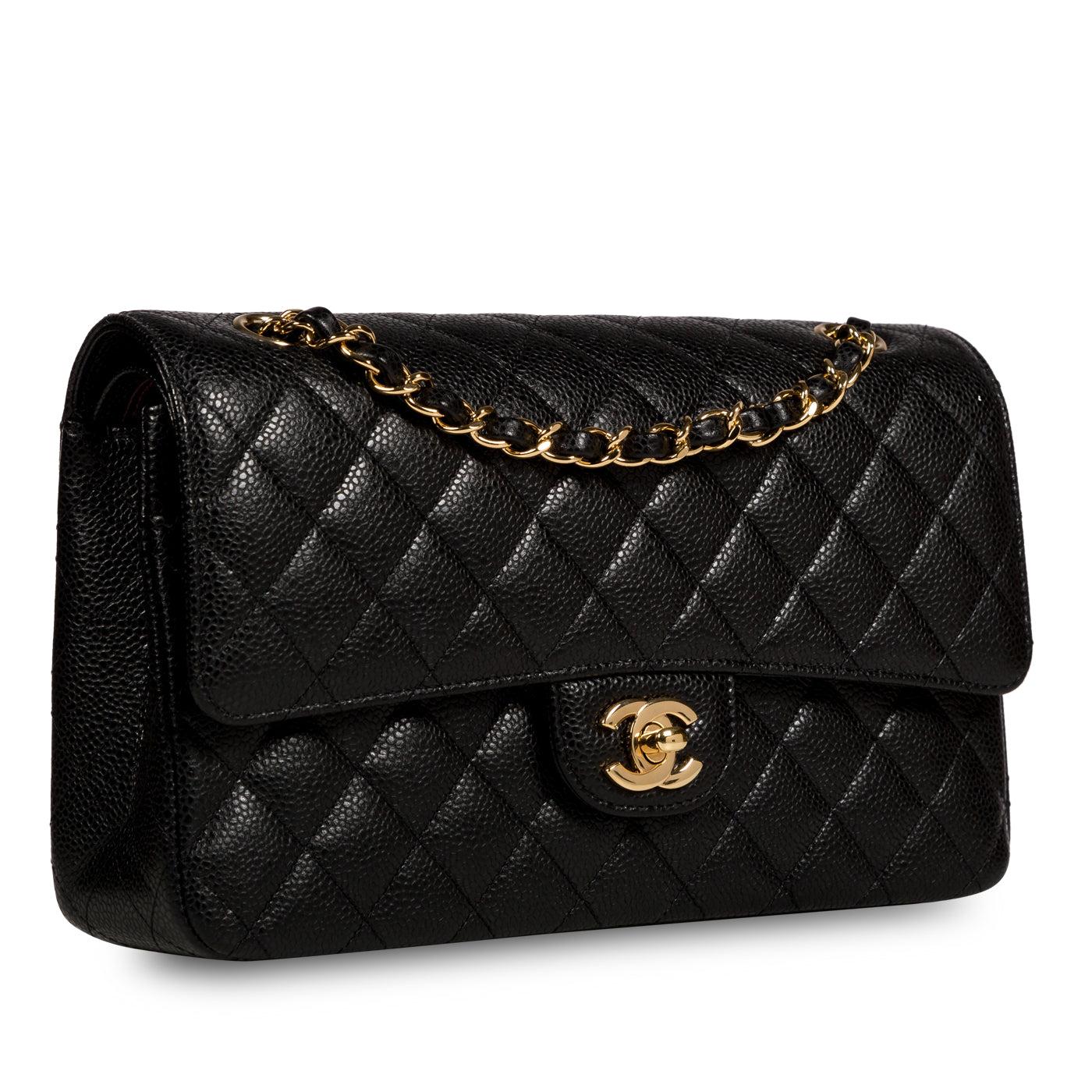 Chanel White Quilted Caviar Medium Classic Double Flap Gold Hardware 2021  Available For Immediate Sale At Sothebys