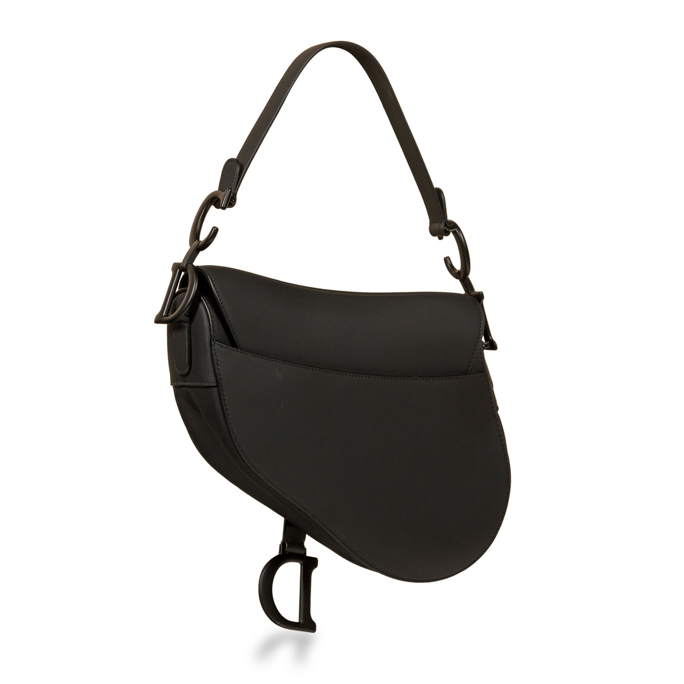 Mini Saddle Bag with Strap Black Ultramatte Calfskin  DIOR