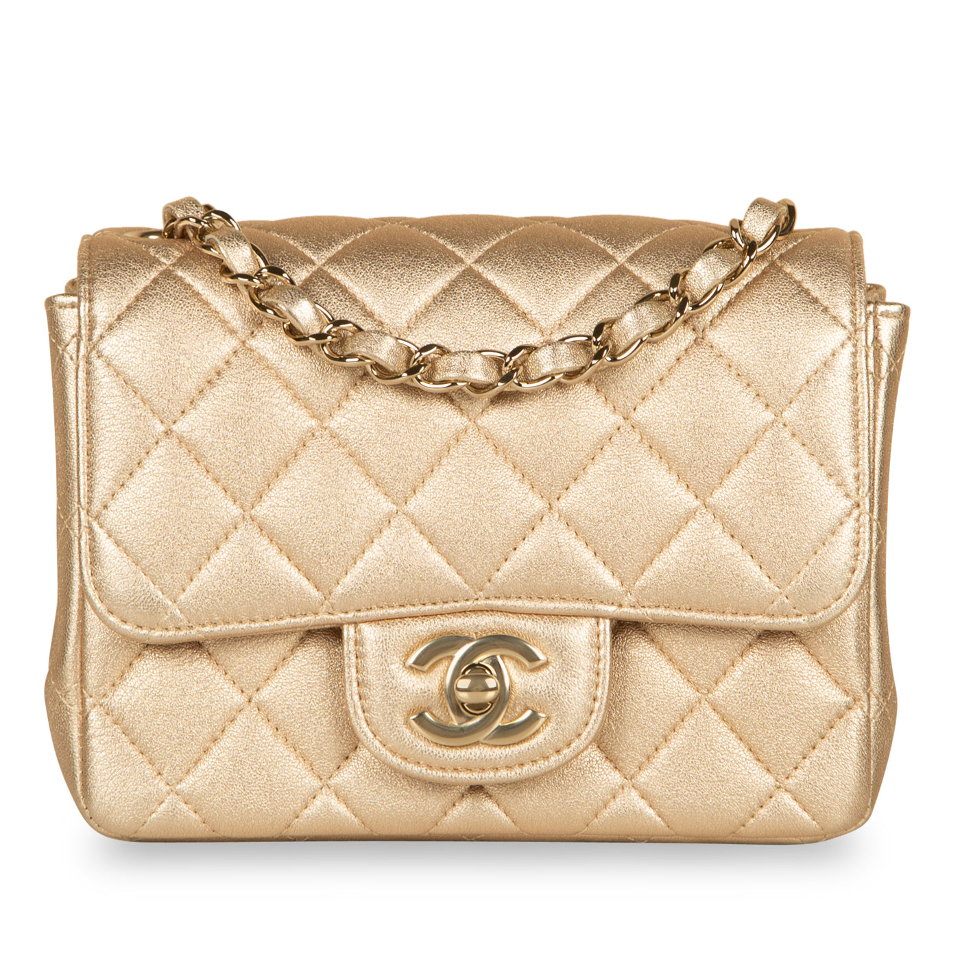 Chanel MINI FLAP BAG Lambskin  GoldTone Metal Black  Hàng hiệu 11 HVip