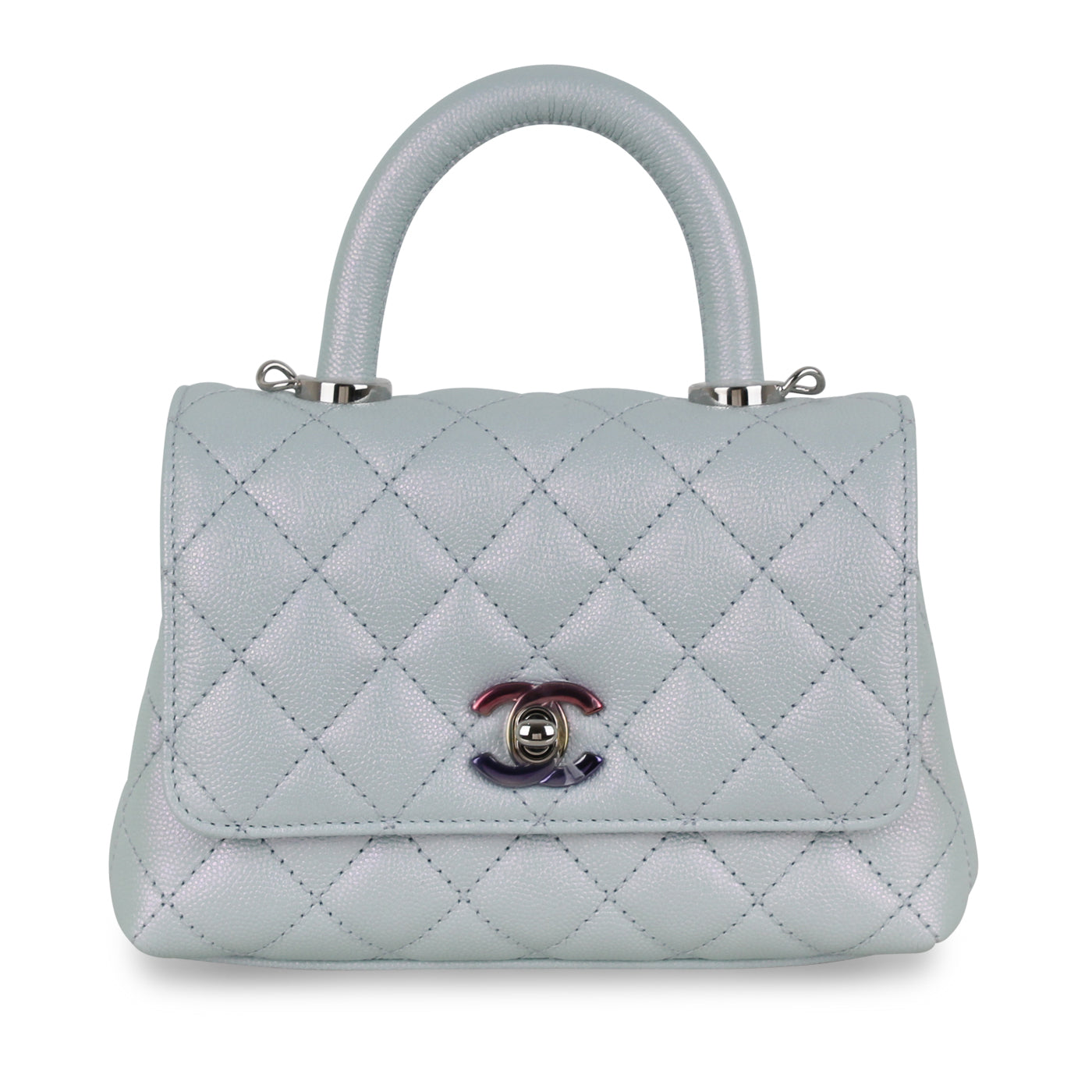 Chanel - Coco Handle Mini - Iridescent Caviar - SHW - Brand New | Bagista