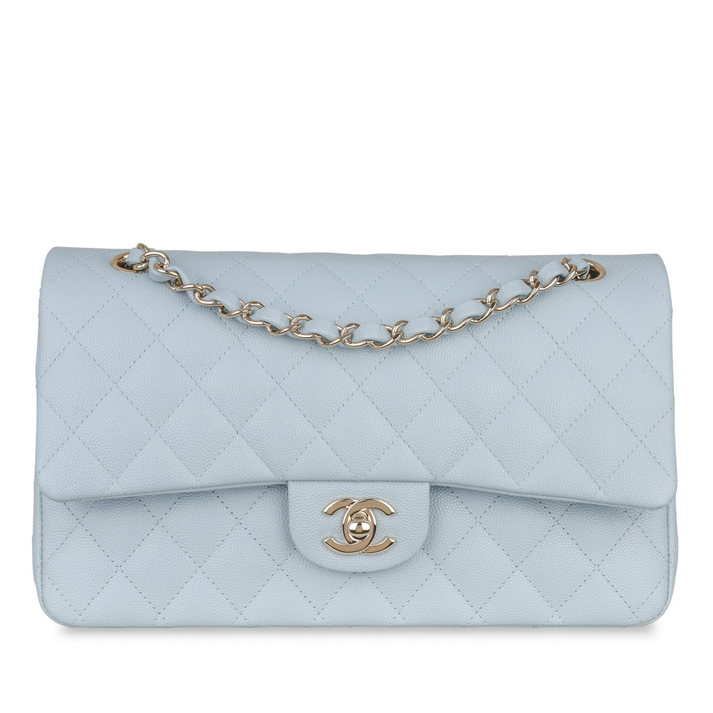 Chanel Classic Flap Bag Blue  Nice Bag