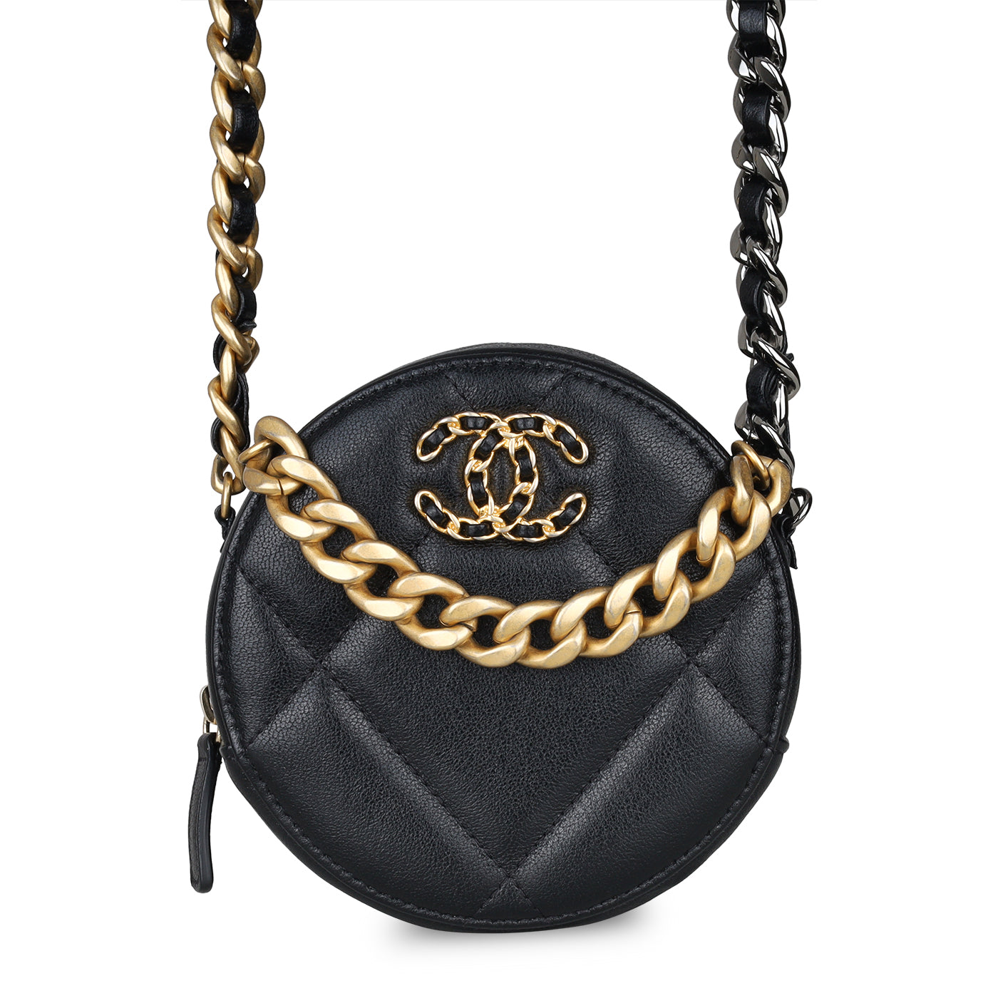 Chanel Black Caviar CC Filigree Round Chain Clutch Available For Immediate  Sale At Sothebys
