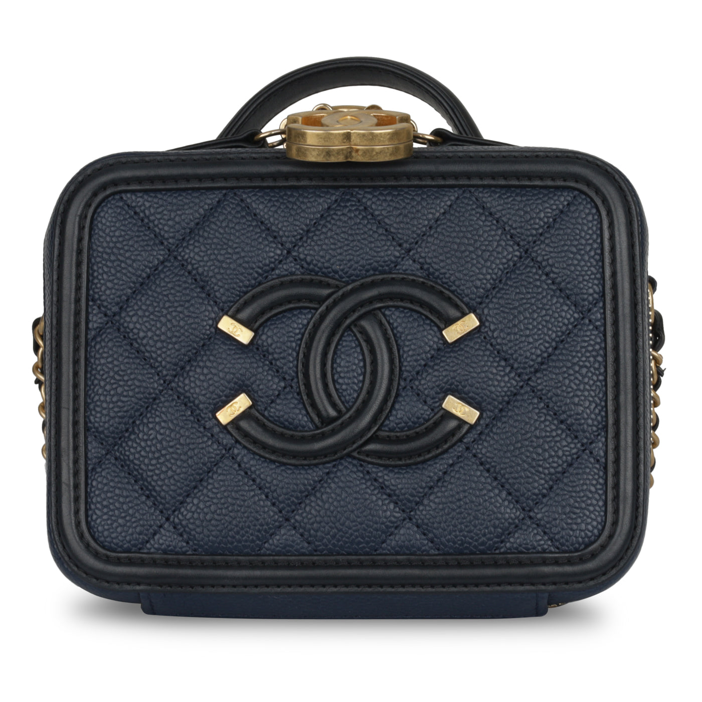 chanel caviar vanity case