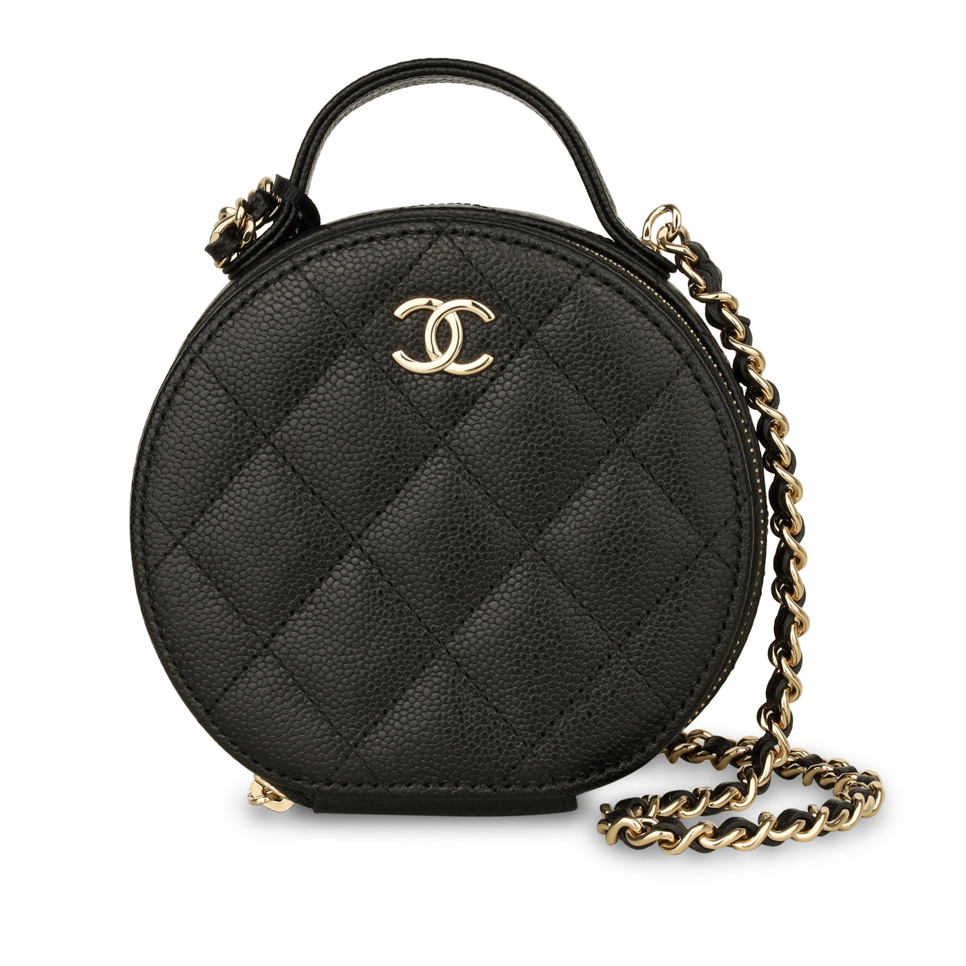 chanel round vanity bag