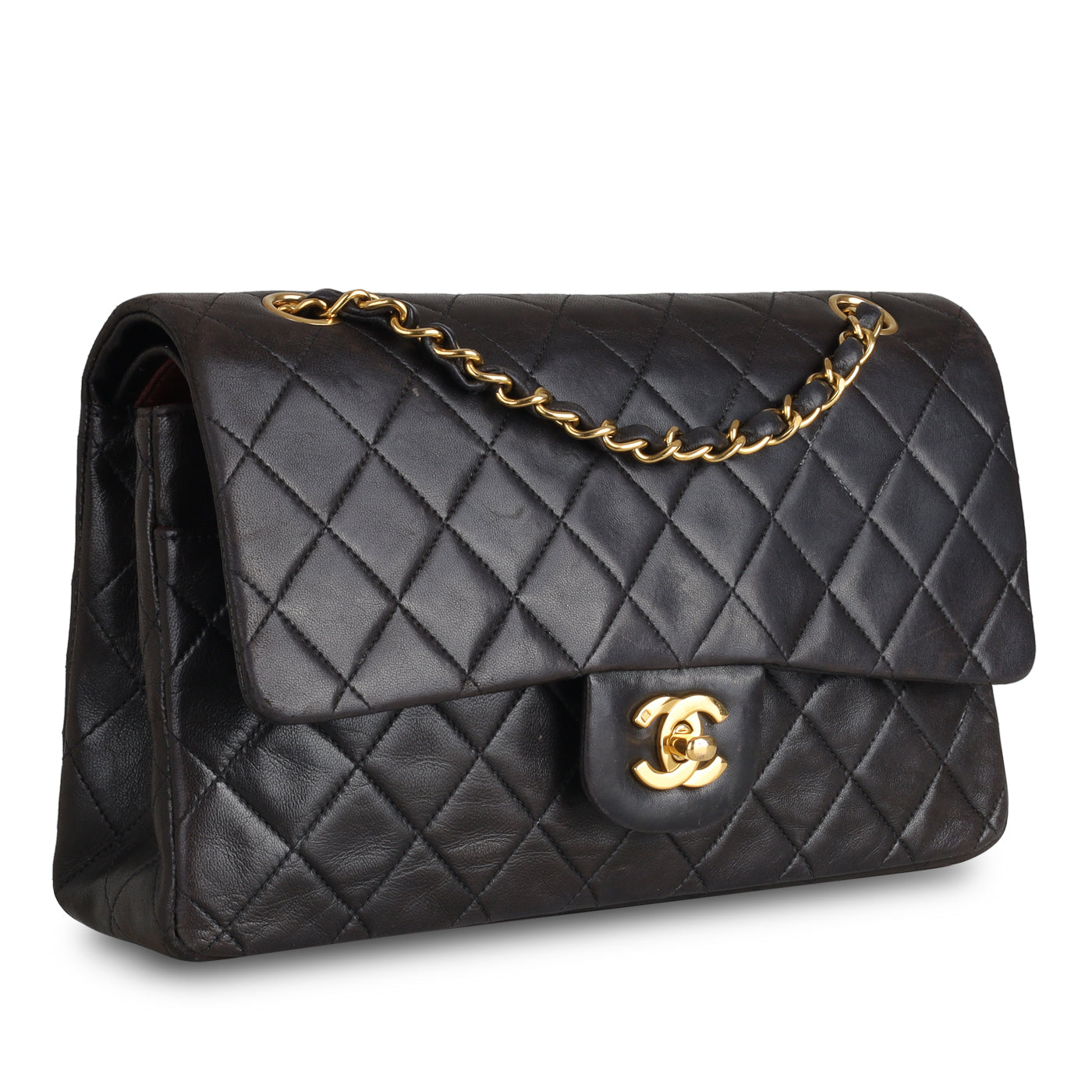 CHANEL Vintage Jumbo Single Flap Bag Black  REAWAKE