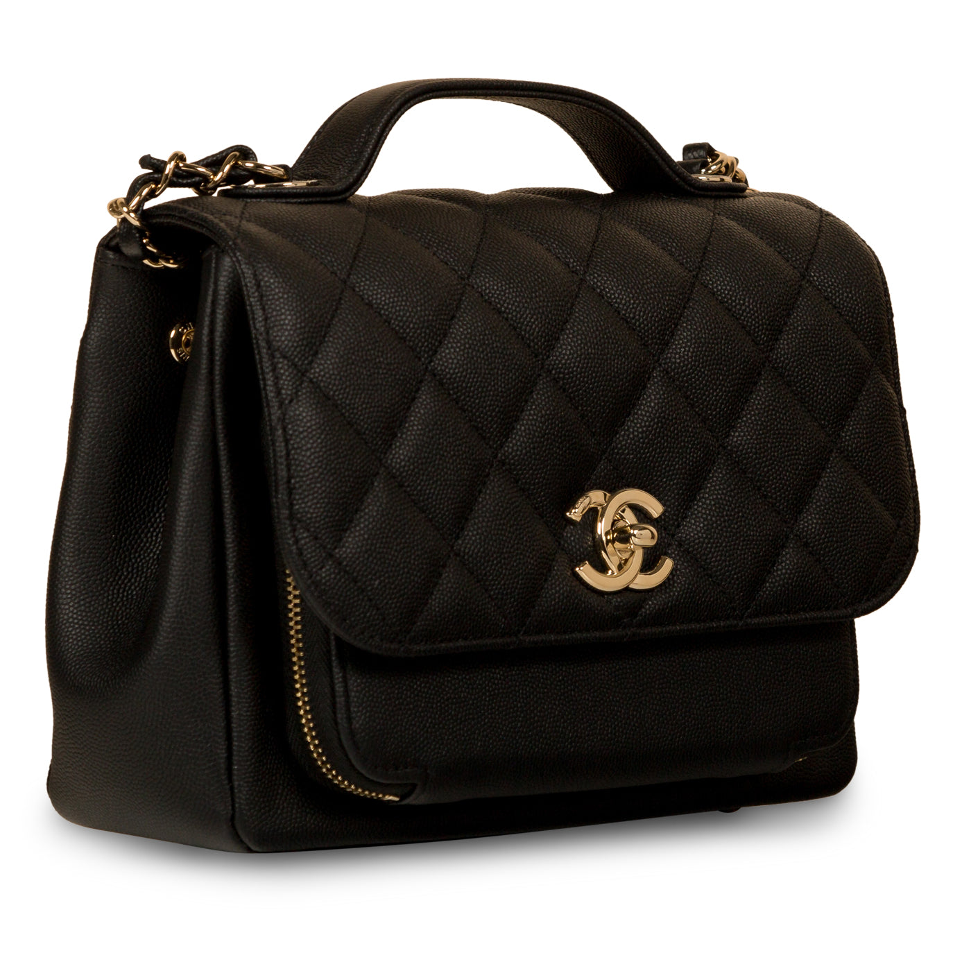 CHANEL - Small Business Affinity Flap Bag - Black - Immaculate | Bagista