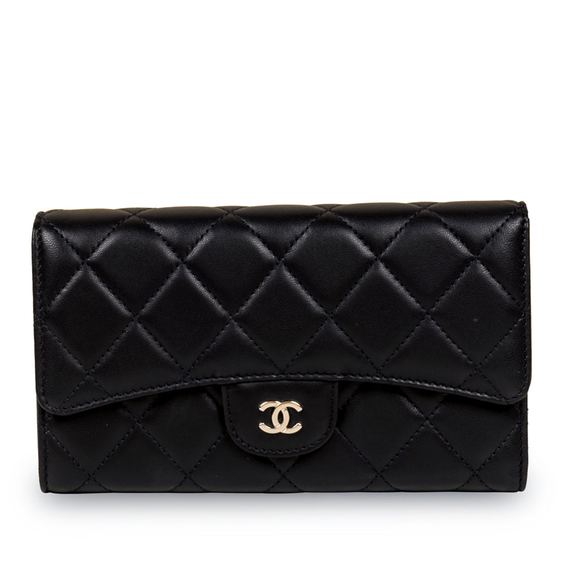 Chanel - Classic Flap Wallet - Navy Blue - Pre-Loved | Bagista
