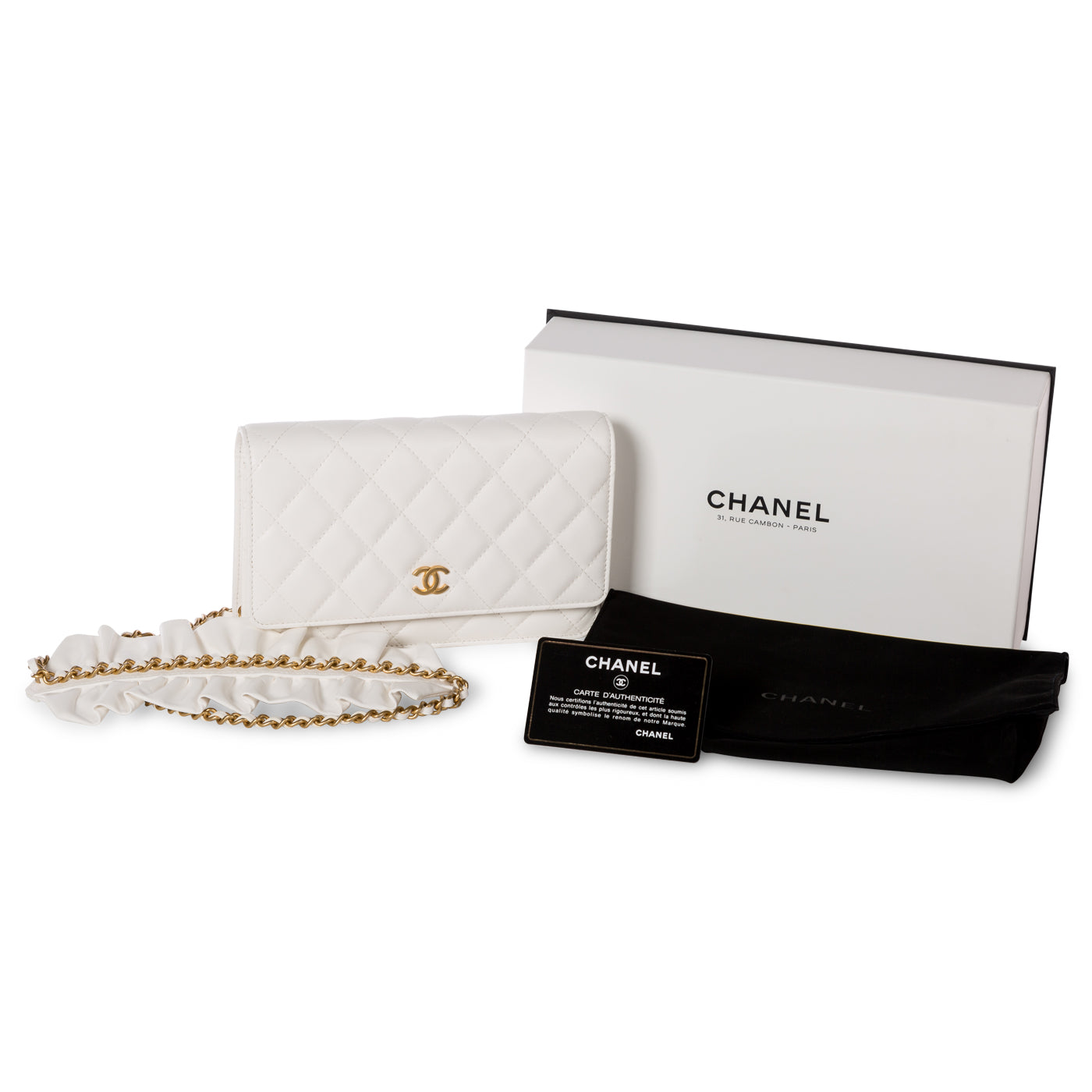 Chanel Pochette Leather Black White Bag sold with Coin Purse CC Logo Silver  Hdwr  eBay