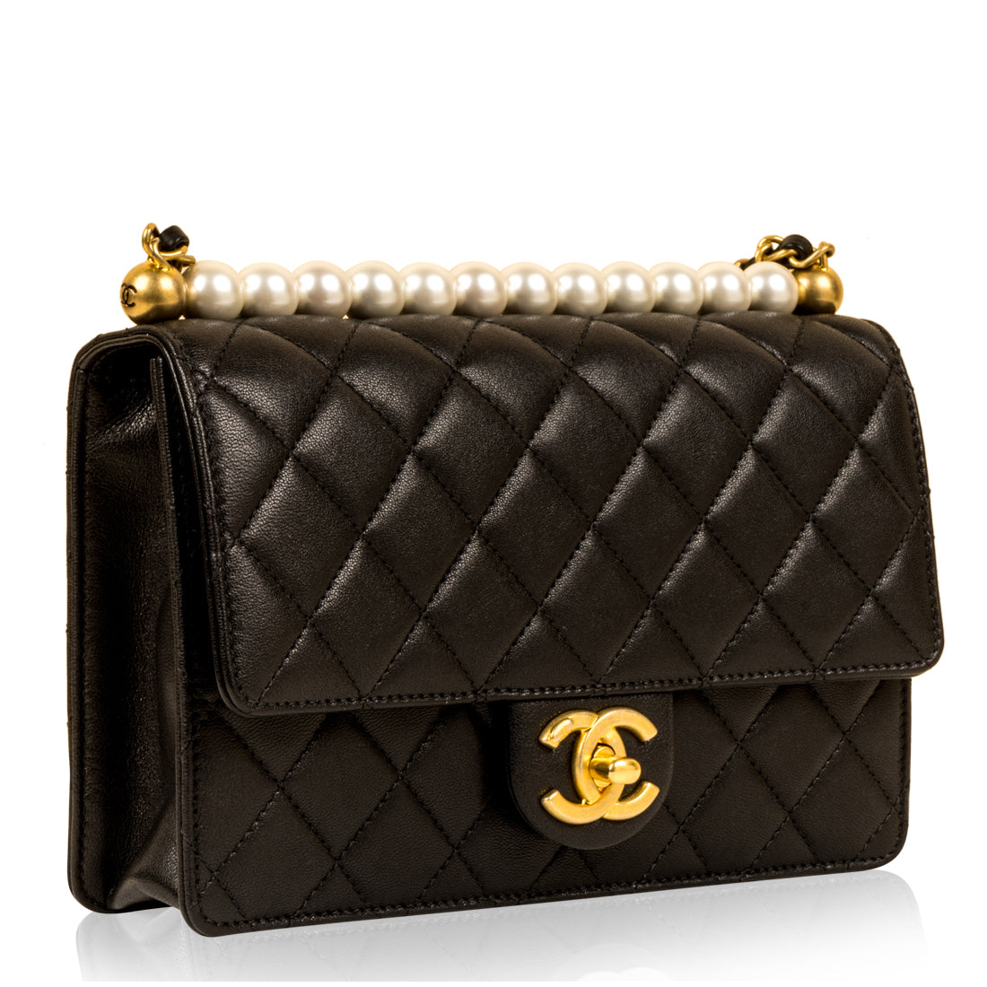 Chanel vintage leather quilted CC bag - 2000s second hand Lysis