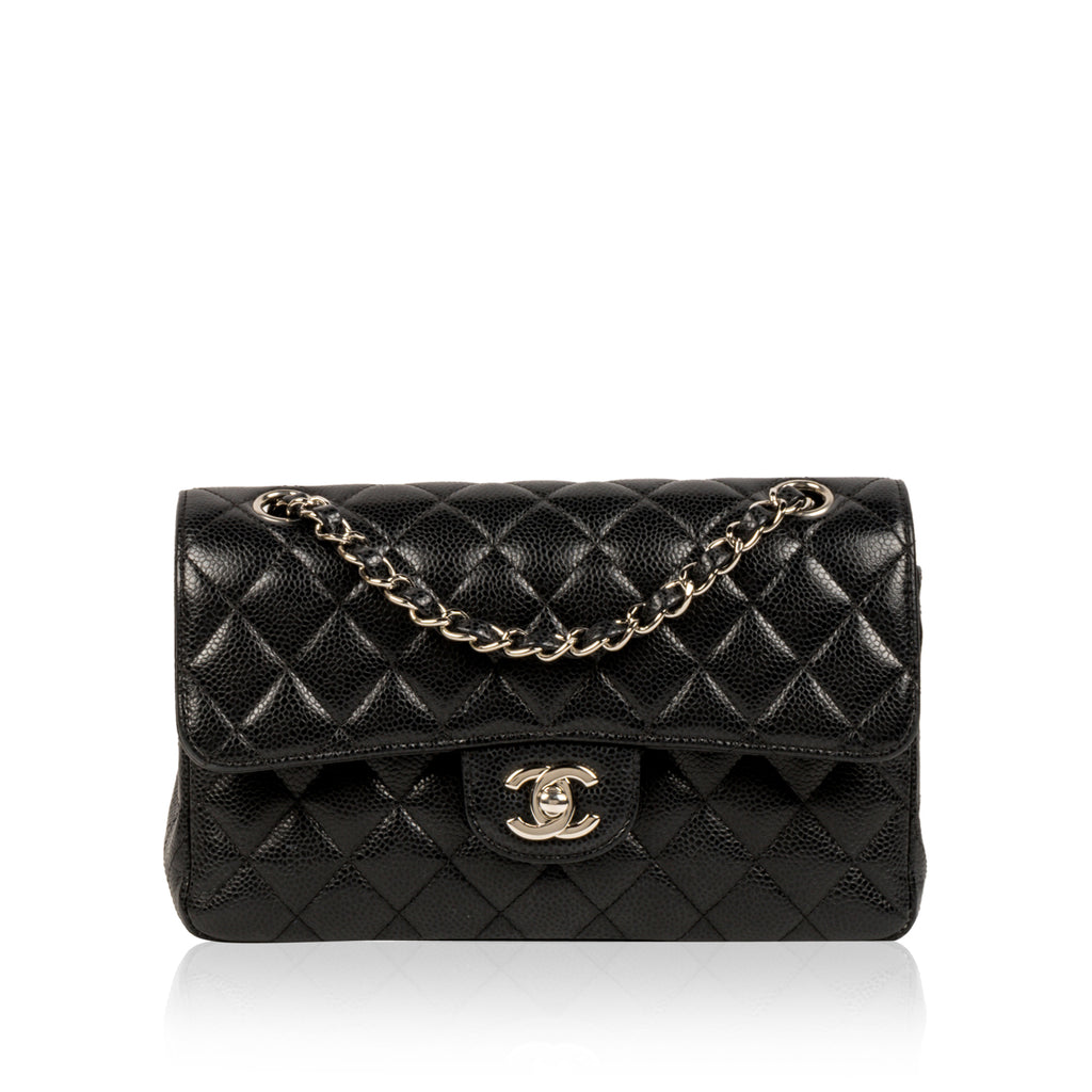 Chanel - Classic Flap Bag - Small - Black Caviar - SHW - Pre-Loved | Bagista