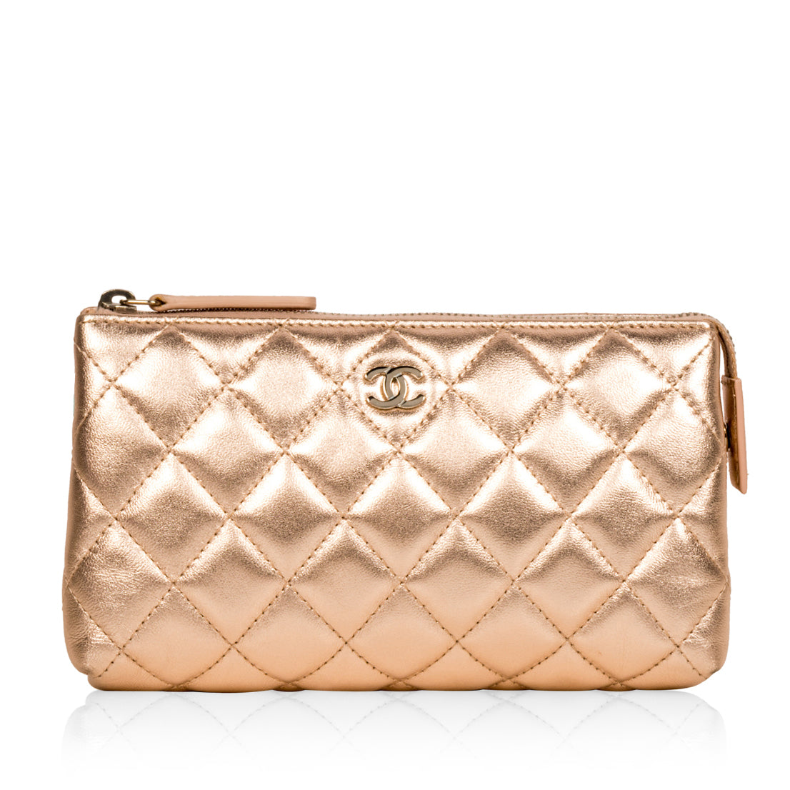 Chanel Metallic Mini Pouch Pink Bagista