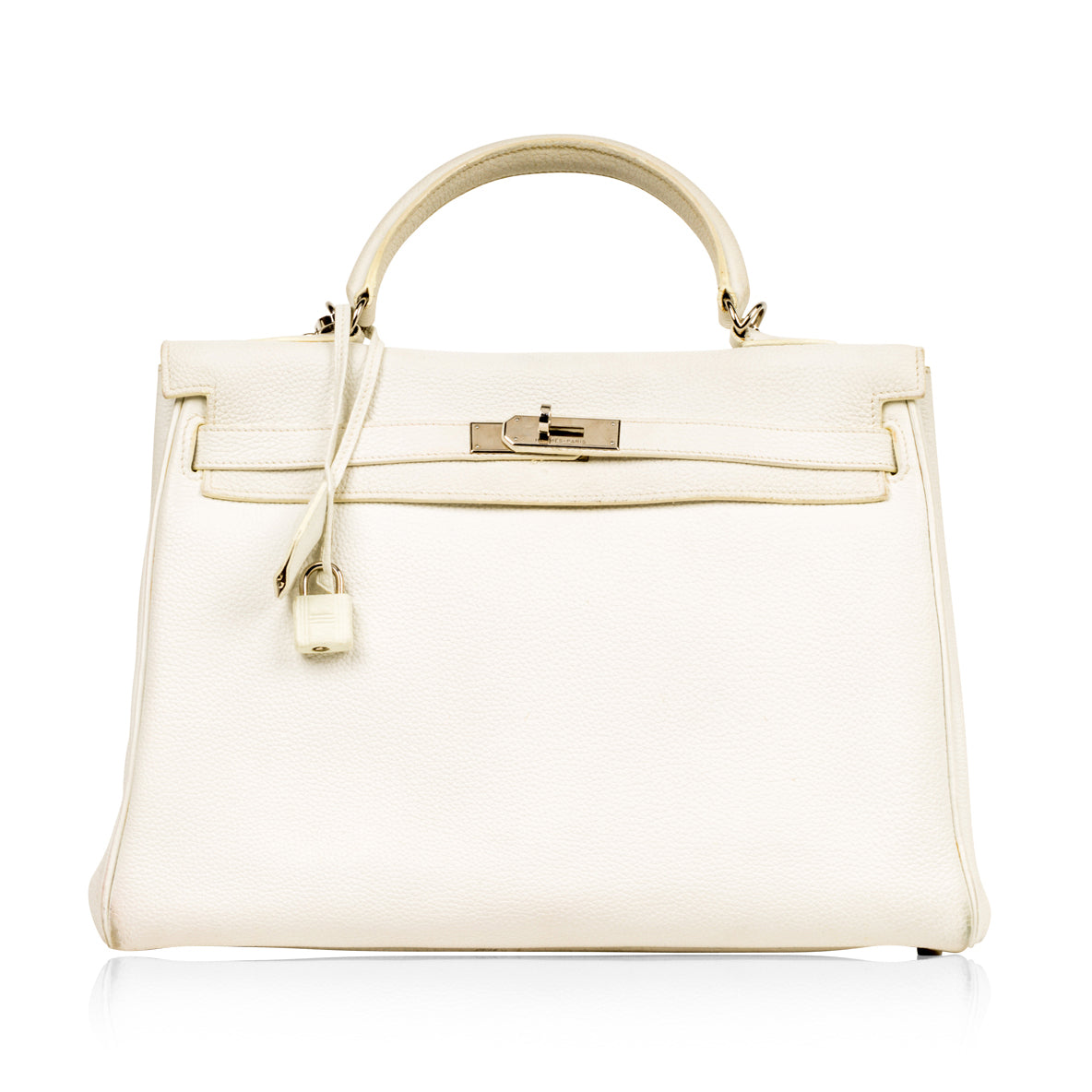 Hermès Kelly 35cm White Pre Loved Bagista 