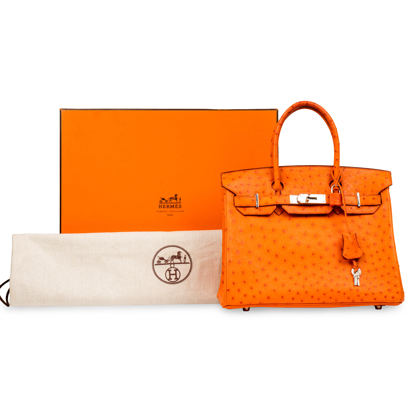 hermes birkin ostrich orange