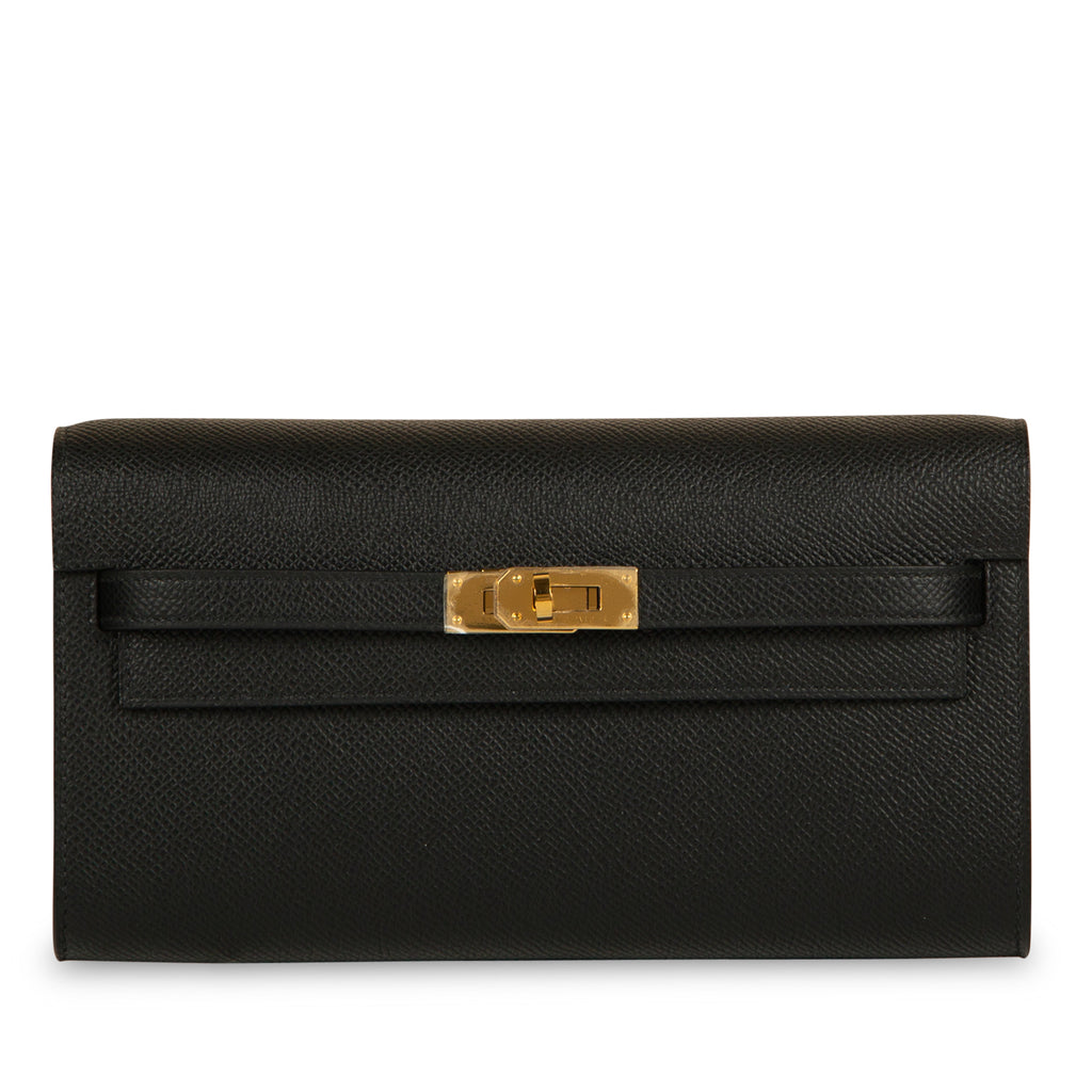 Hermès - Kelly Classique To Go Wallet - Noir Epsom - GHW - Z Stamp ...