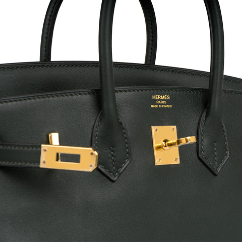 Hermès - Birkin 25 - Vert Fonce Swift - New - Full Set | Bagista