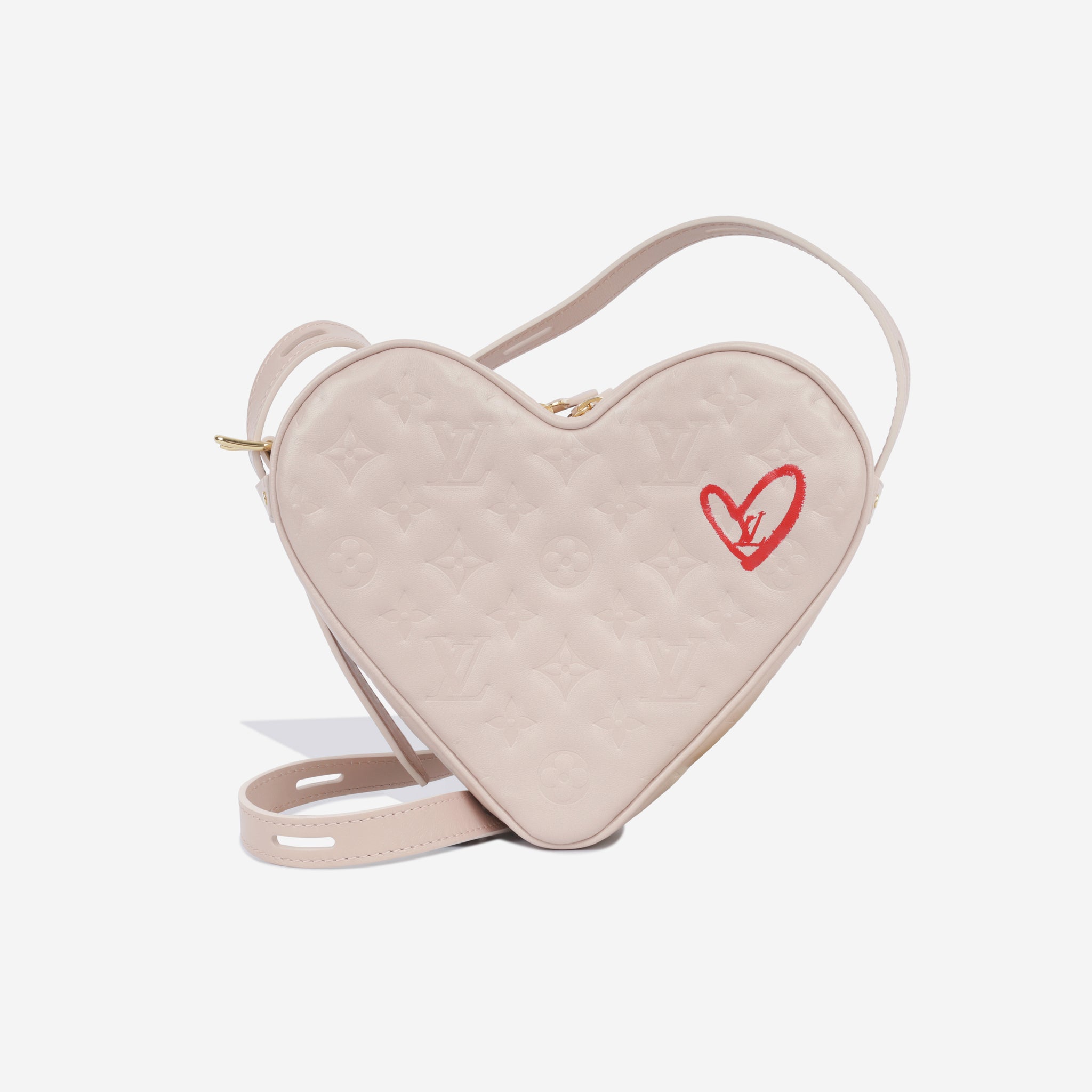 Louis Vuitton Fall In Love Heart Bag Embossed Monogram Light Pink Lambskin