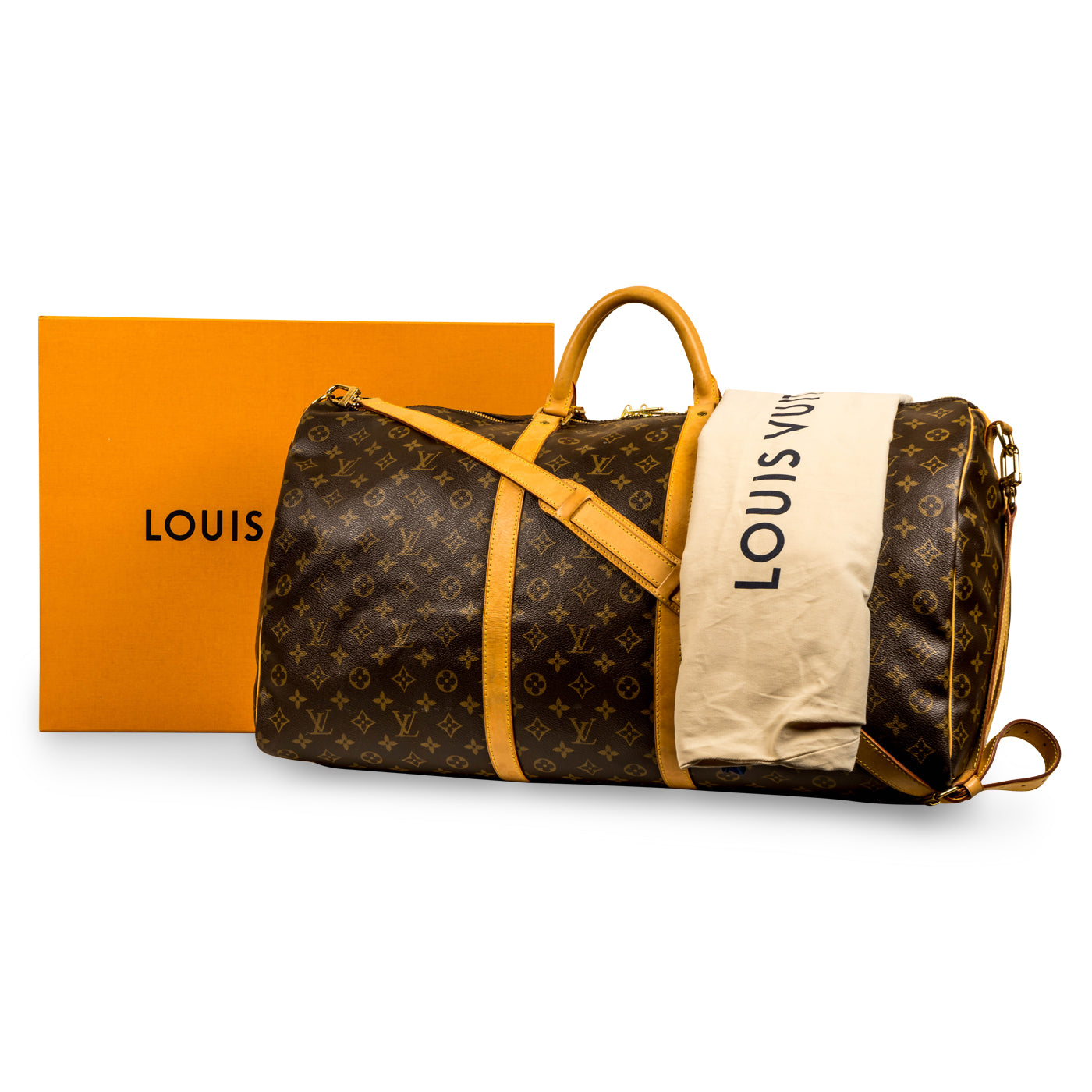 Louis Vuitton New-FW2022 by Virgil Abloh- Sold Out-Keepall 55 Trunk l'Oeil  shoulder strap in brown monogram canvas Cloth ref.462049 - Joli Closet