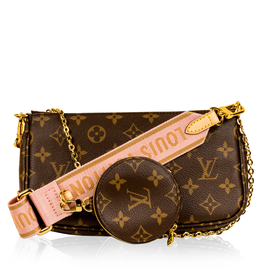 LV Monogram Canvas Multi-Pochette Bag Clair M44840  Lv multi pochette, Louis  vuitton multi pochette, Vuitton